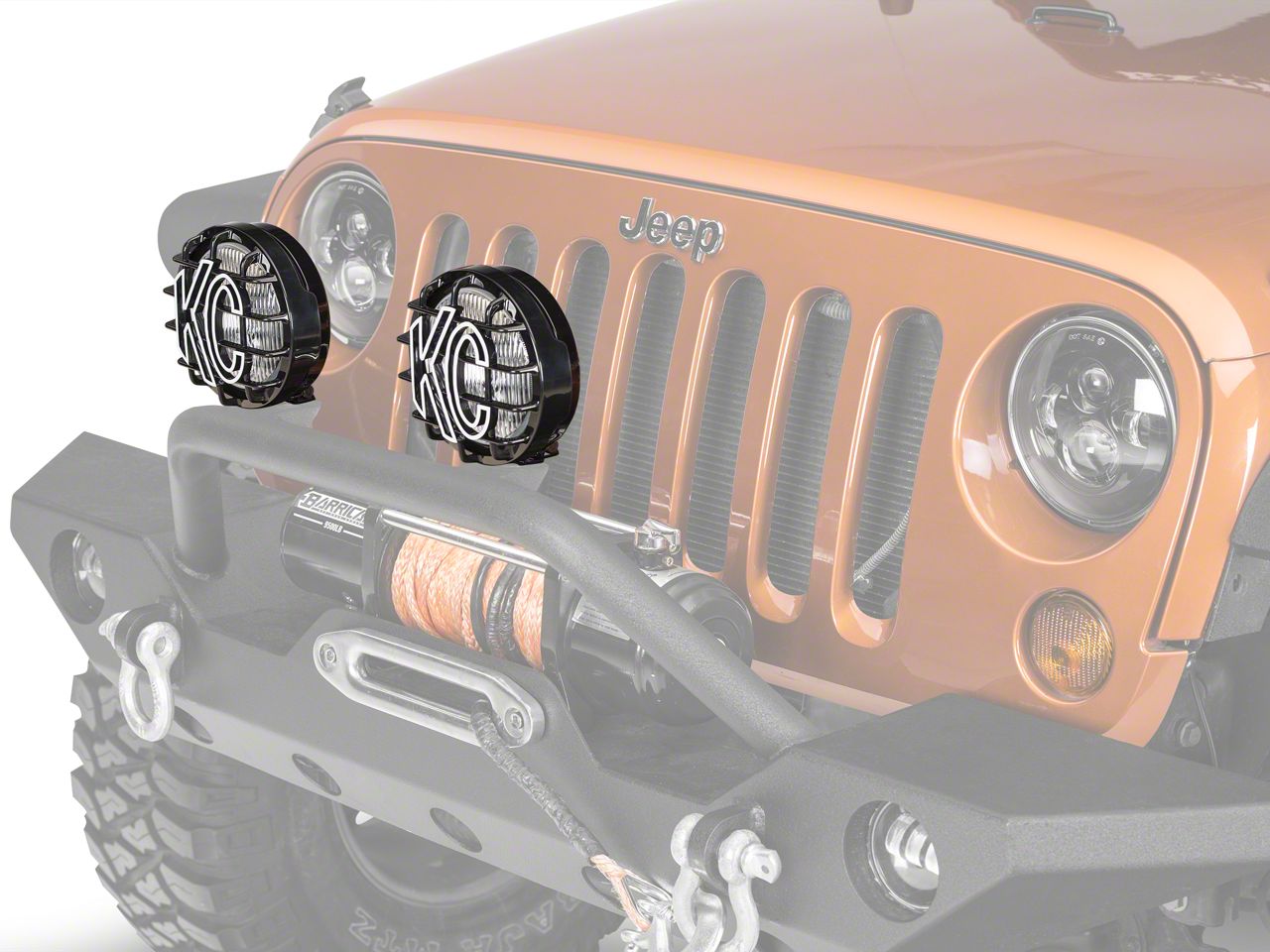 KC HiLiTES Jeep Wrangler 6 in. Slimlite Halogen Replacement Fog Light ...