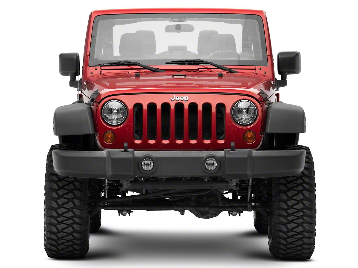 KC HiLiTES H4 Headlight Conversion Kit; Chrome Housing; Clear Lens (07-18  Jeep Wrangler JK)