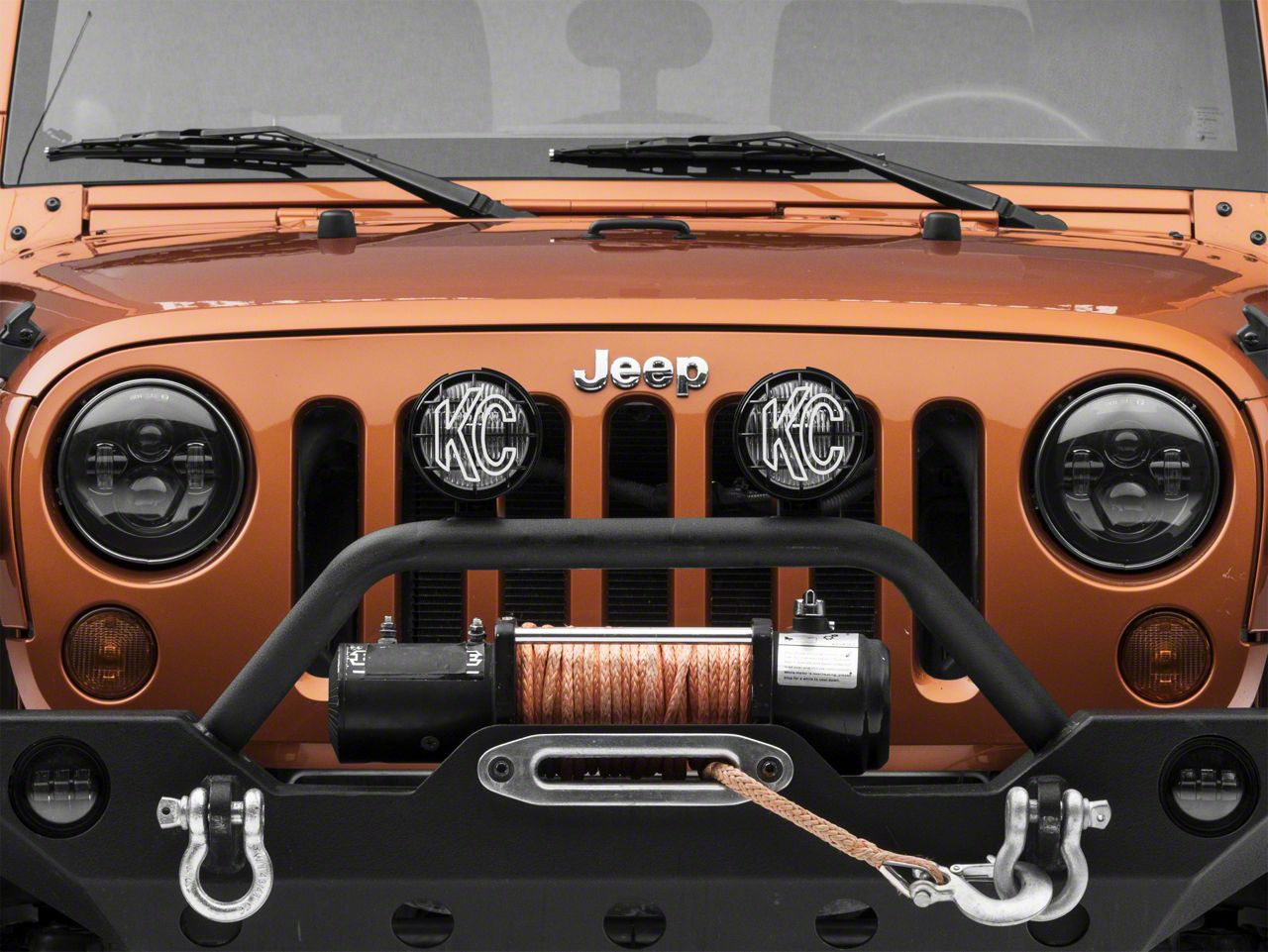 KC HiLiTES Jeep Wrangler 5-Inch Apollo Pro Halogen Lights; Fog