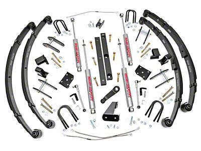 Rough Country 4.50-Inch X-Series Suspension Lift Kit with Military Wrap Springs (87-95 Jeep Wrangler YJ)