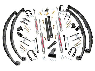 Rough Country 4.50-Inch Suspension Lift Kit with Military Wrap (87-95 Jeep Wrangler YJ)