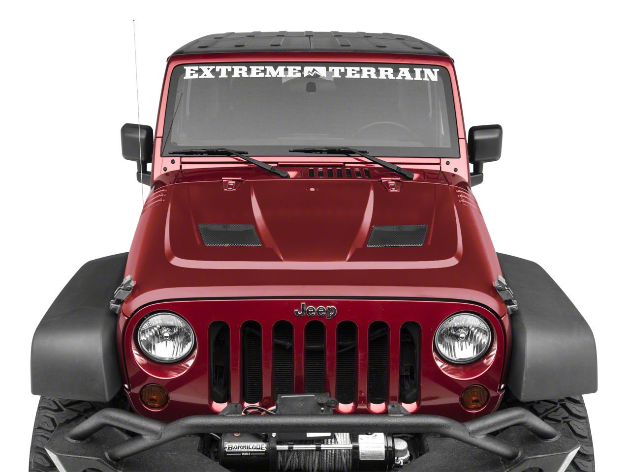 Rugged Ridge Performance Vented Hood; Unpainted (07-18 Jeep Wrangler JK)