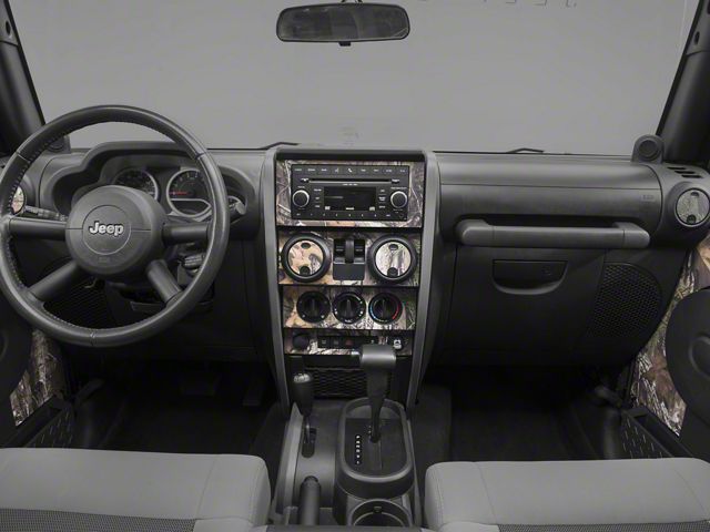 SEC10 Dash Overlay with Interior Door Kit; Real Tree Camo (07-10 Jeep Wrangler JK 2-Door)
