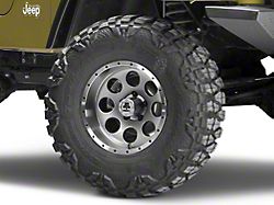 Mammoth 8 Simulated Beadlock Style Anthracite Wheel; 15x8 (97-06 Jeep Wrangler TJ)