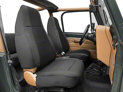 Smittybilt Jeep Wrangler Neoprene Seat Cover Set Front Rear Black J103850 87 95 Yj - 1995 Jeep Wrangler Rear Seat Cover