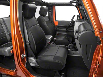 Smittybilt Neoprene Front and Rear Seat Covers; Black (07-18 Jeep Wrangler JK)