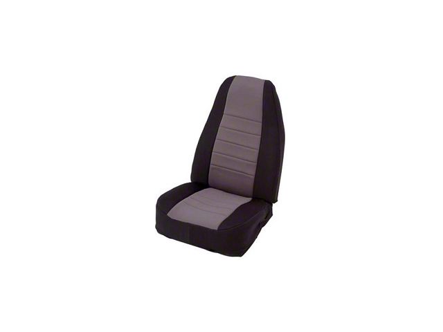 Smittybilt Neoprene Front and Rear Seat Covers; Black/Charcoal (87-95 Jeep Wrangler YJ)