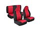 Smittybilt Neoprene Front and Rear Seat Covers; Black/Red (97-06 Jeep Wrangler TJ)