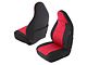 Smittybilt Neoprene Front and Rear Seat Covers; Black/Red (97-06 Jeep Wrangler TJ)
