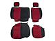 Smittybilt Neoprene Front and Rear Seat Covers; Black/Red (07-18 Jeep Wrangler JK)