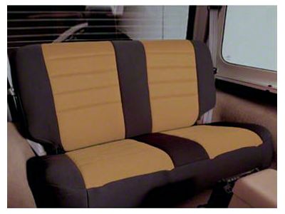Smittybilt Neoprene Front and Rear Seat Covers; Black/Tan (97-06 Jeep Wrangler TJ)