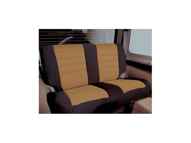 Smittybilt Neoprene Front and Rear Seat Covers; Black/Tan (97-06 Jeep Wrangler TJ)