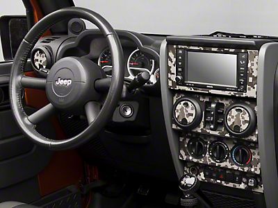 SEC10 Jeep Wrangler Dash Overlay Kit; Digital Gray Camo J103863 (07-10 Jeep  Wrangler JK)