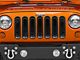 RedRock Grille Inserts; Black (07-18 Jeep Wrangler JK)