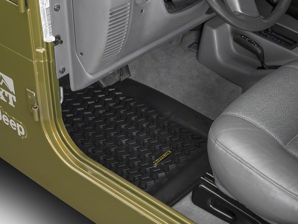 Barricade Front and Rear Floor Mats; Black (9706 Jeep Wrangler TJ