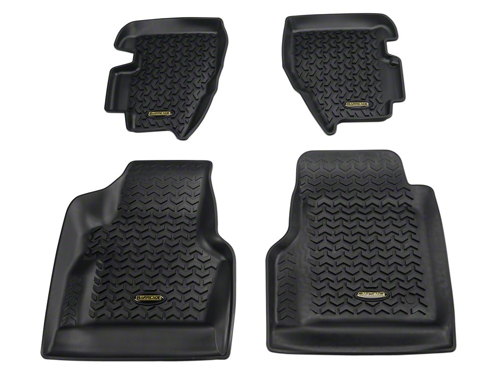 Barricade Front and Rear Floor Mats; Black (97-06 Jeep Wrangler TJ) –  Barricade Offroad