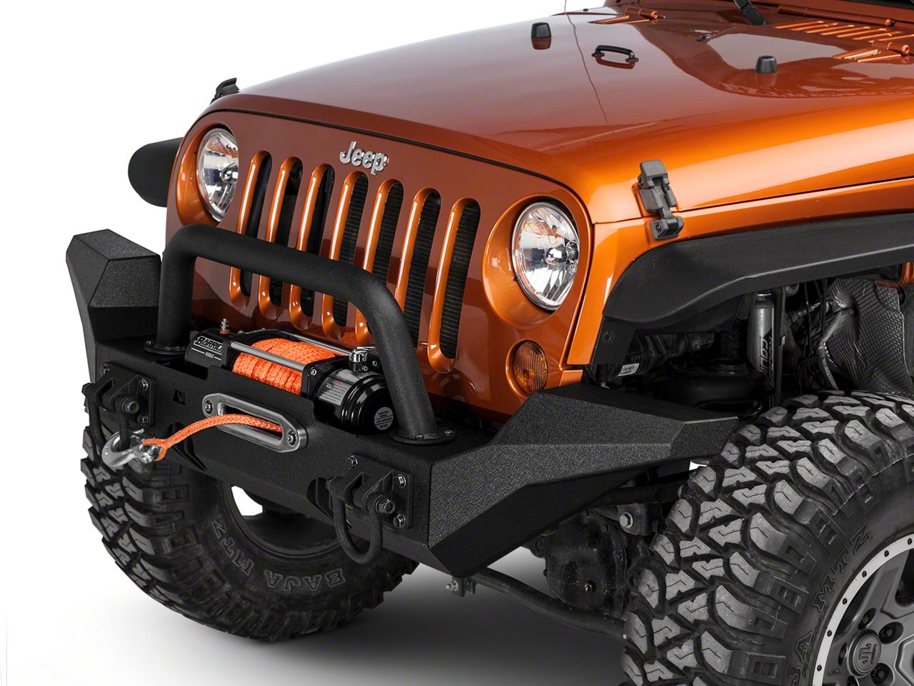 Rugged Ridge Jeep Wrangler XHD Front Bumper with Over-Rider Hoop and ...