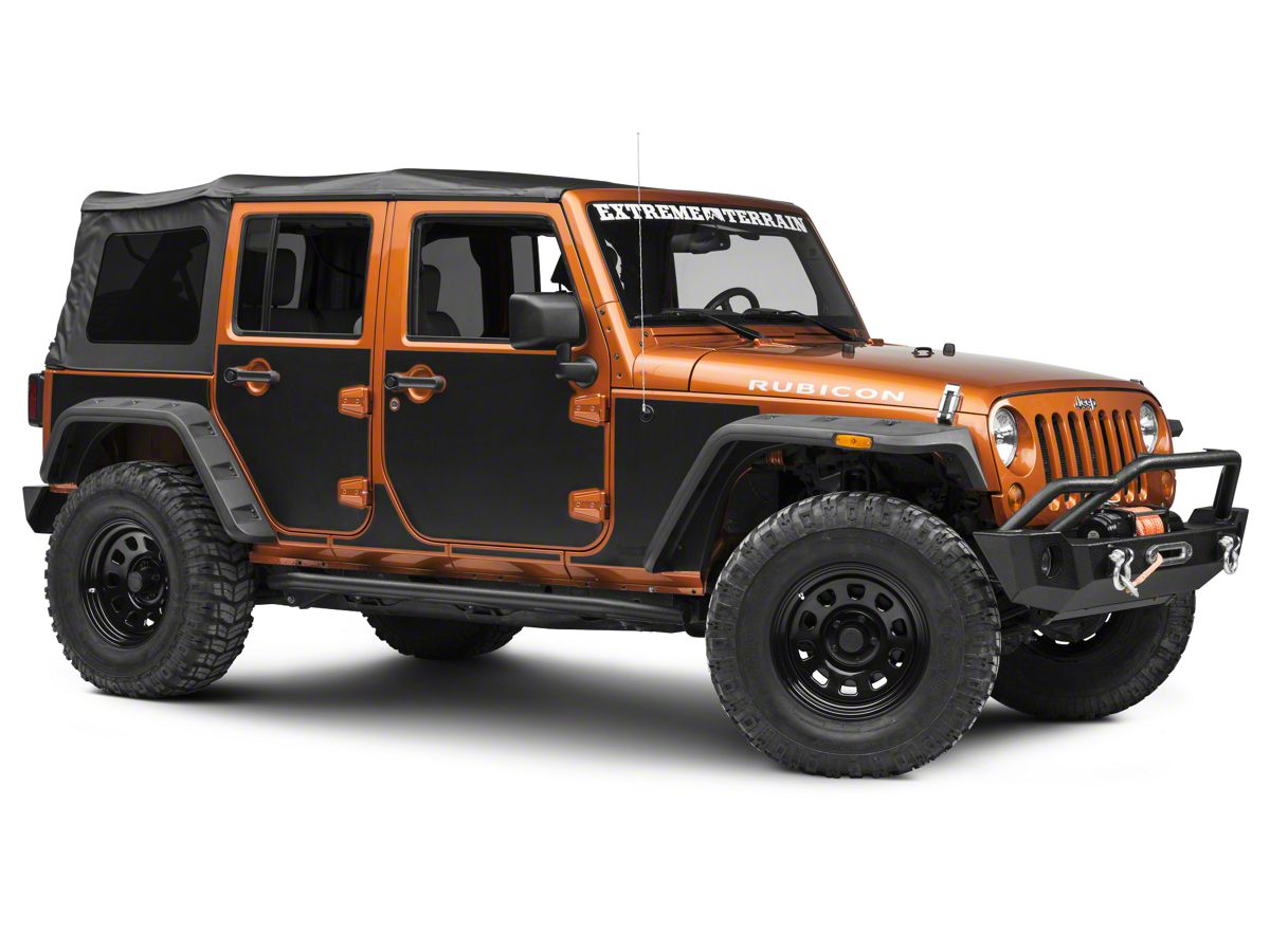 Rugged Ridge Jeep Wrangler Magnetic Protection Panel Kit; Matte Black   (07-18 Jeep Wrangler JK 4-Door) - Free Shipping