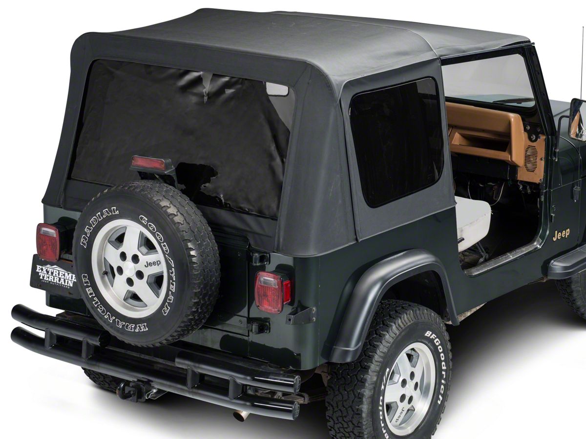 Barricade Complete Soft Top W Tinted Windows W Upper Doors Black Diamond 88 95 Jeep Wrangler Yj