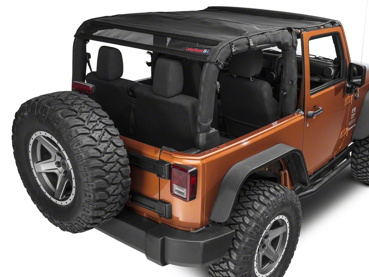 Jtopsusa Jeep Wrangler Safari Mesh Black Jk Saf Solid Black 07