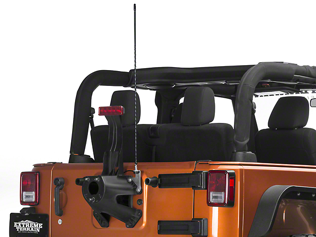 Mopar CB Antenna Mount Kit with Jeep Logo Antenna (07-18 Jeep Wrangler JK)