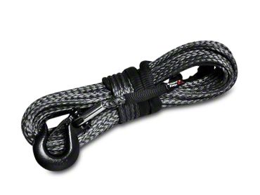 Rugged Ridge 7/16-Inch x 90-Foot Dark Gray Synthetic Winch Line; 22,500 lb.