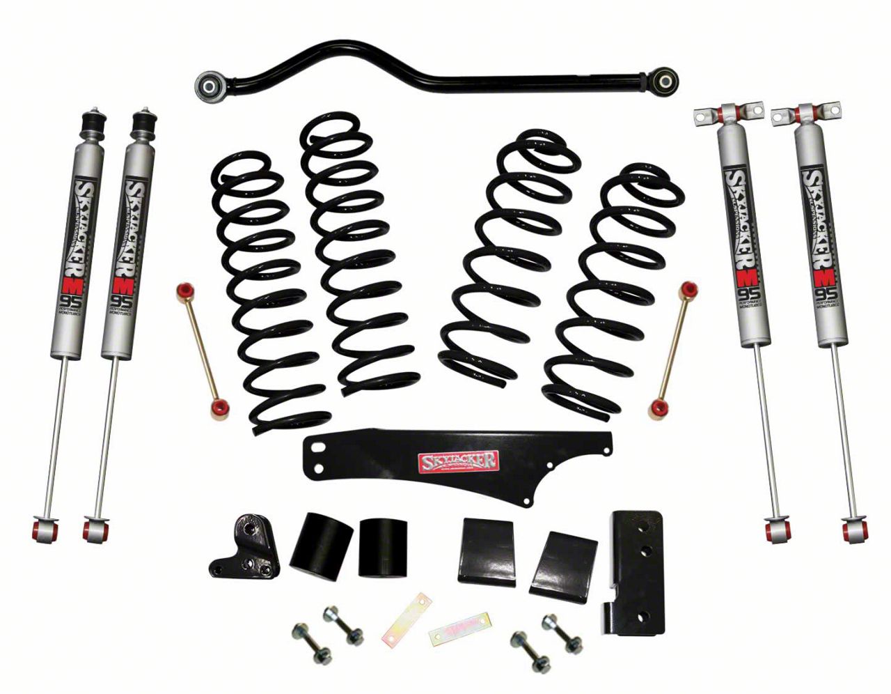 SkyJacker Jeep Wrangler 4-Inch Softride Lift Kit with M95 Performance ...