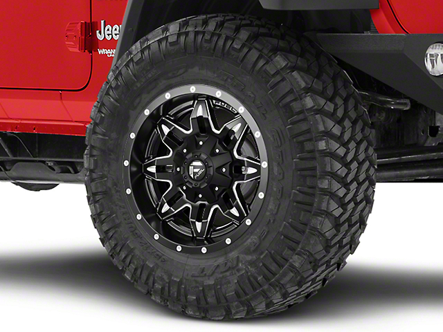 Fuel Wheels Lethal Matte Black Milled Wheel; 17x9 (20-23 Jeep Gladiator JT)