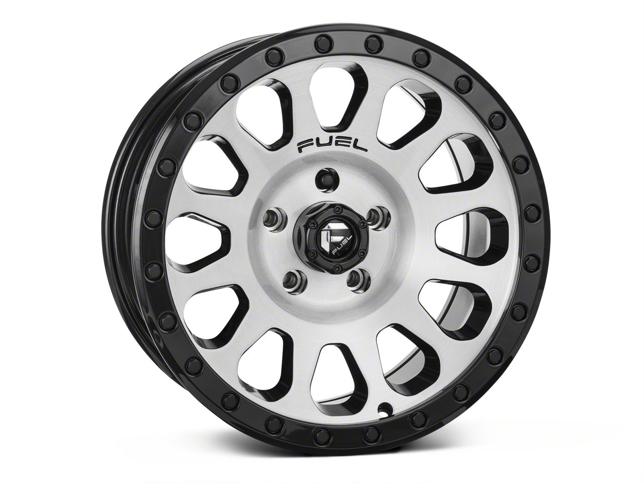 Fuel Wheels Jeep Wrangler Black Machined VECTOR Wheel 17x8.5