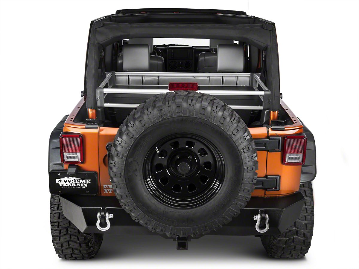 Teraflex Jeep Wrangler Rear Utility Cargo Rack Silver 4820000