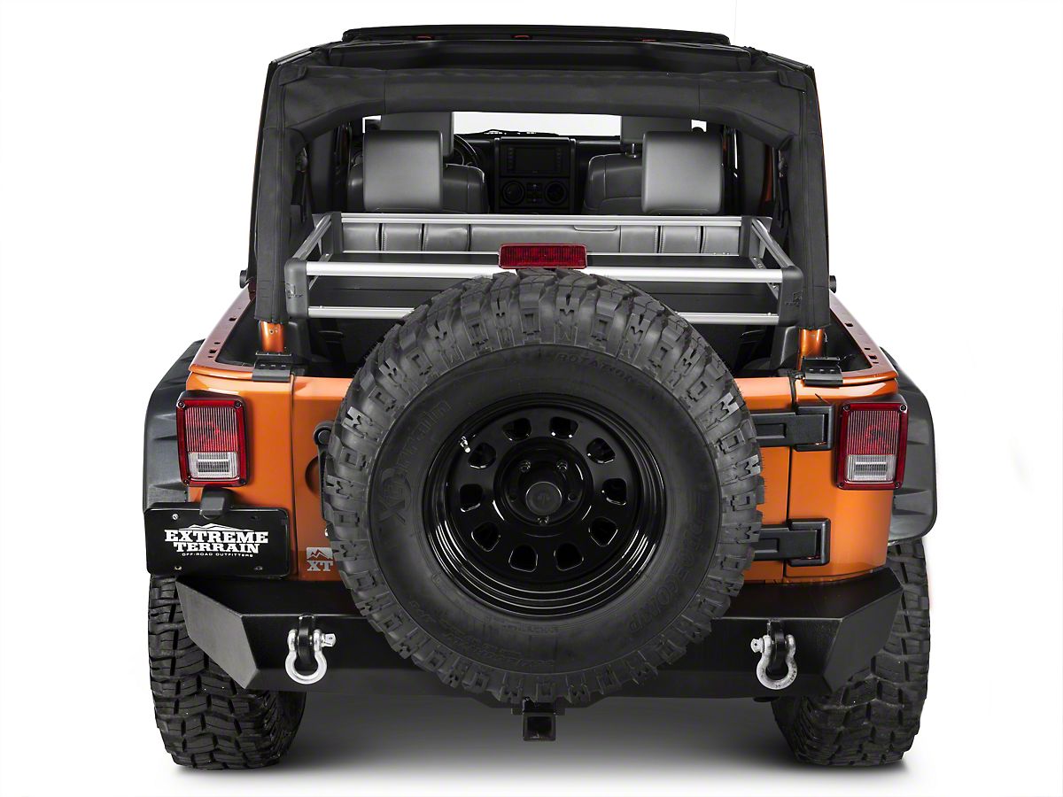 Teraflex Rear Utility Cargo Rack Silver 07 18 Jeep Wrangler Jk 4 Door