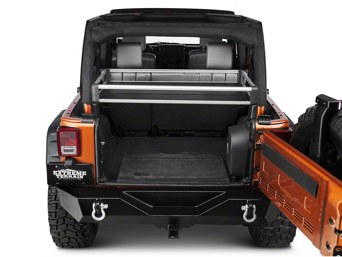 Teraflex Rear Utility Cargo Rack Silver 07 18 Jeep Wrangler Jk 4 Door