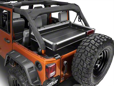 Teraflex Rear Cargo Rack Side Panel Kit; Black (07-18 Jeep Wrangler JK 4-Door)