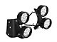 Rugged Ridge 3.50-Inch Round LED Lights with Dual A-Pillar Light Mounting Brackets (97-06 Jeep Wrangler TJ)