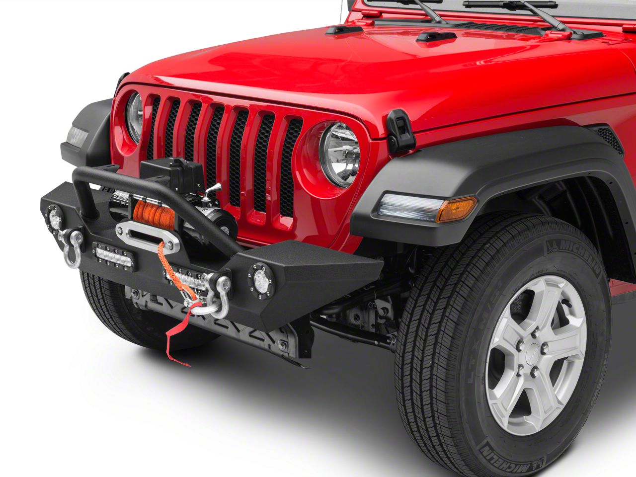 Barricade Jeep Wrangler Trail Force HD Front Bumper w/ LED Lights ...