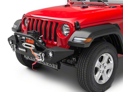 Barricade Trail Force HD Front Bumper with LED Lights and 9,500 lb. Winch (18-23 Jeep Wrangler JL)