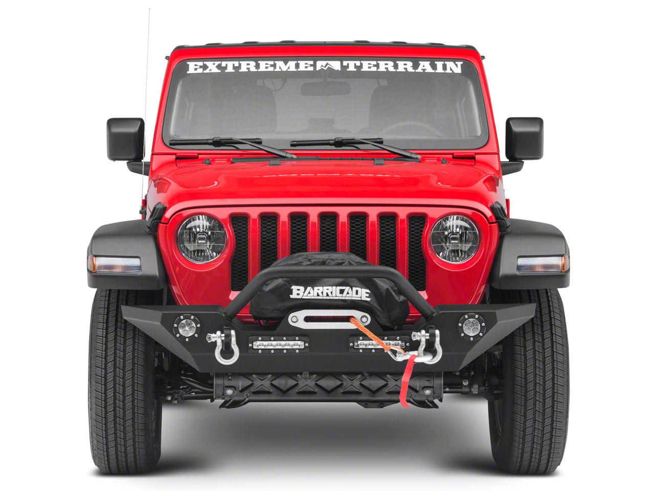 Barricade Jeep Wrangler Trail Force HD Front Bumper with LED Lights and  9,500 lb. Winch J104256 (18-23 Jeep Wrangler JL) Free Shipping