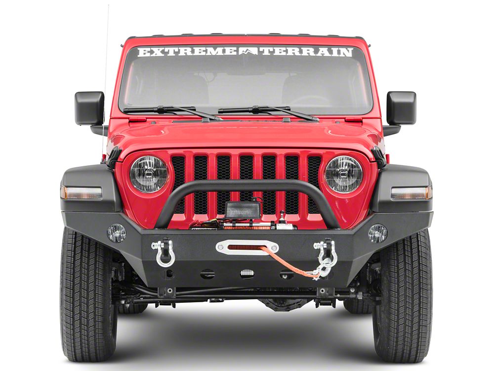 Barricade Trail Force HD Full Width Front Bumper with 9,500 lb. Winch  (18-23 Jeep Wrangler JL) – Barricade Offroad