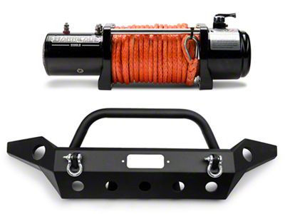 Barricade Trail Force HD Full Width Front Bumper with 9,500 lb. Winch (20-24 Jeep Gladiator JT)