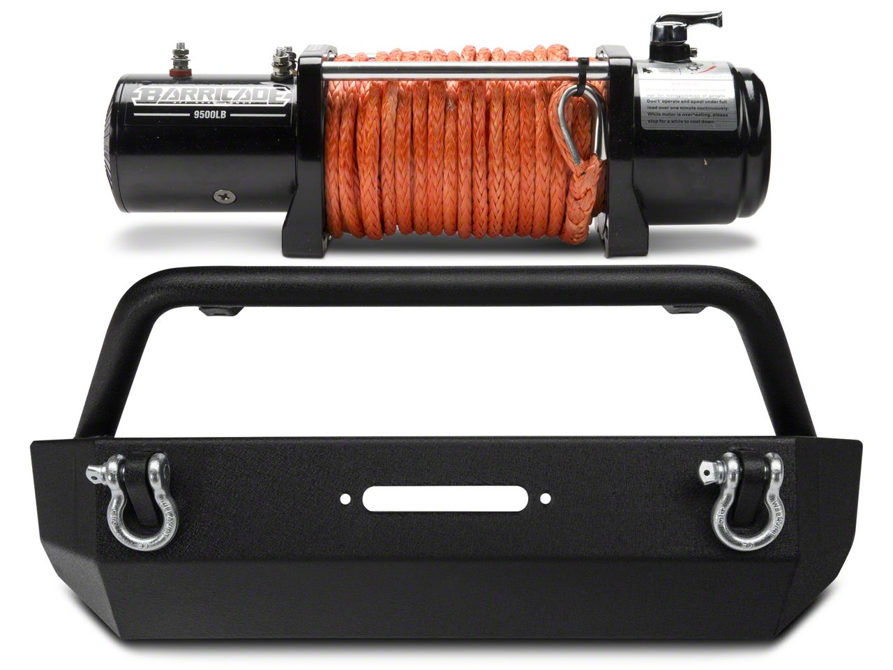Barricade Jeep Wrangler Extreme HD Stubby Front Bumper & Winch Combo