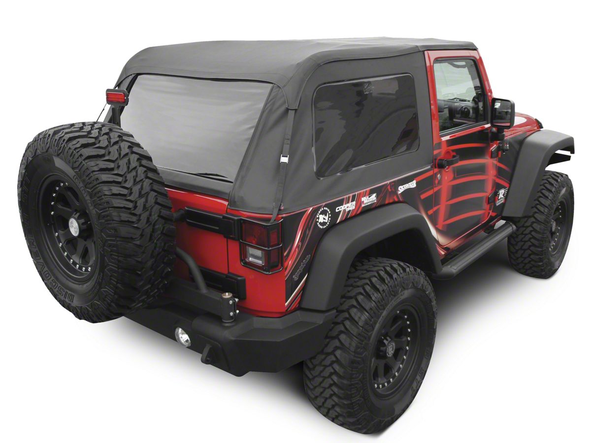Jeep Wrangler Frameless Trail Soft Top with Tinted Windows; Black Diamond  (07-18 Jeep Wrangler JK 2-Door) - Free Shipping