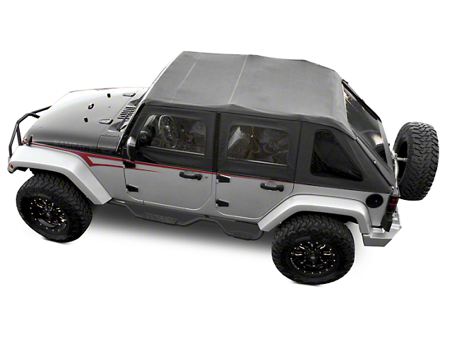Frameless Trail Soft Top with Tinted Windows; Black Diamond (07-18 Jeep Wrangler JK 4-Door)