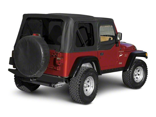 Factory Replacement Soft Top with Tinted Windows; Black Diamond (97-06 Jeep Wrangler TJ w/ Half Doors, Excluding Unlimited)