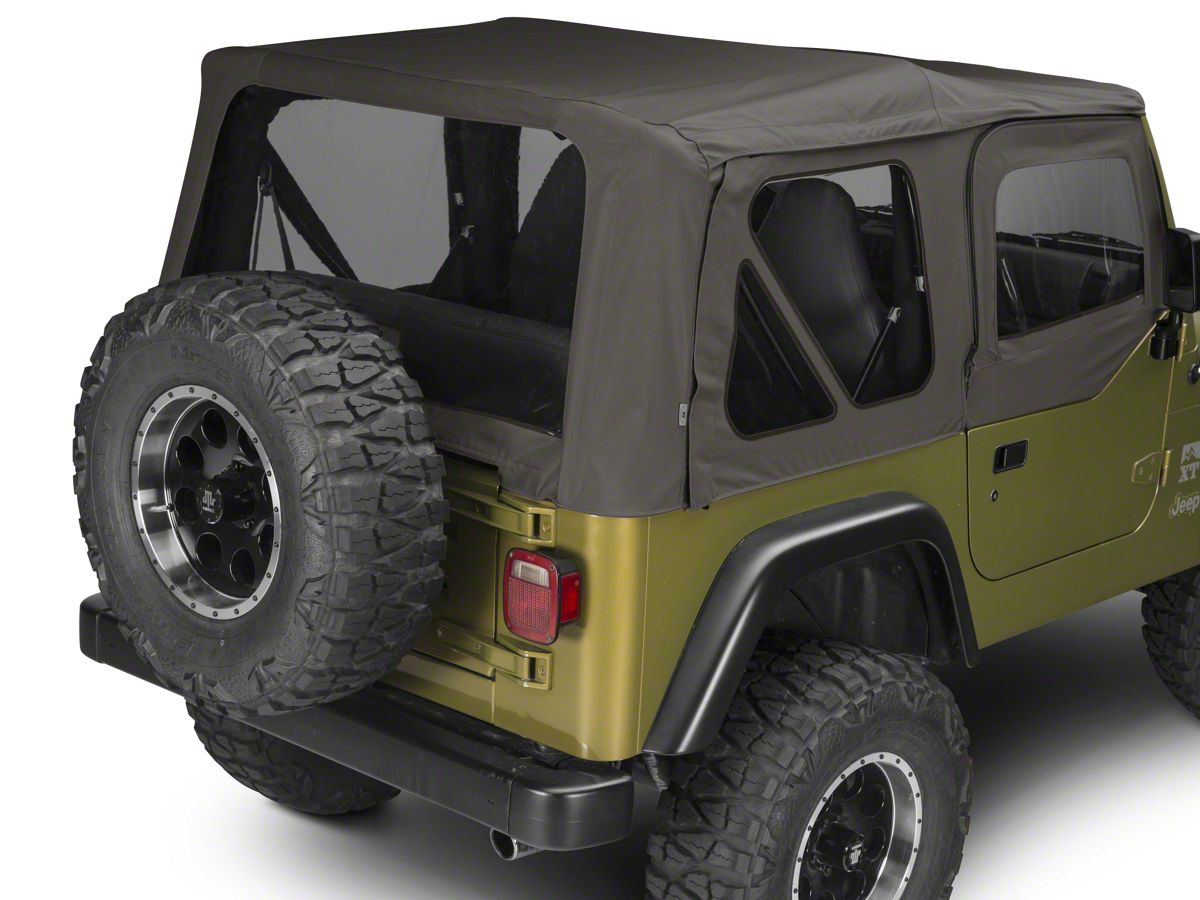 Jeep Wrangler Factory Replacement Soft Top with Tinted Windows; Khaki  Diamond (97-06 Jeep Wrangler TJ w/ Half Doors, Excluding Unlimited)