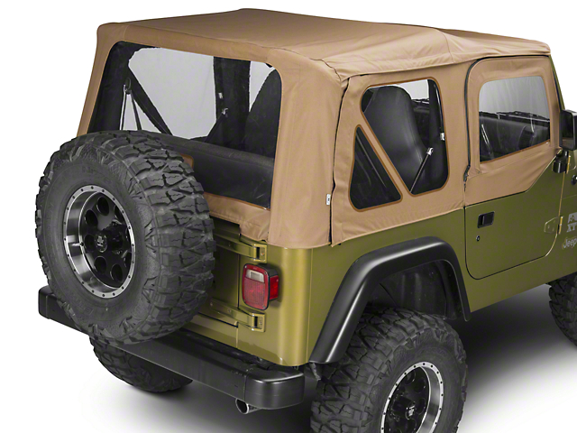 Factory Replacement Soft Top with Clear Windows; Spice Denim (97-06 Jeep Wrangler TJ w/ Half Doors, Excluding Unlimited)