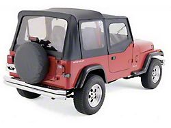 Factory Replacement Soft Top with Clear Windows; Black Denim (88-95 Jeep Wrangler YJ)