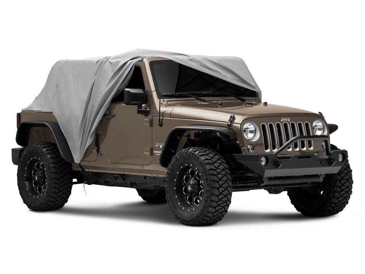 Jeep Wrangler Waterproof Cab Cover with Door Flaps; Gray (07-18 Jeep  Wrangler JK 4-Door) - Free Shipping