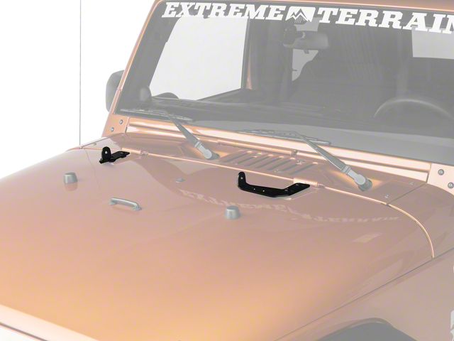 Off Camber Fabrications by MBRP 20-Inch LED Light Bar Hood Mounting Brackets (07-18 Jeep Wrangler JK)