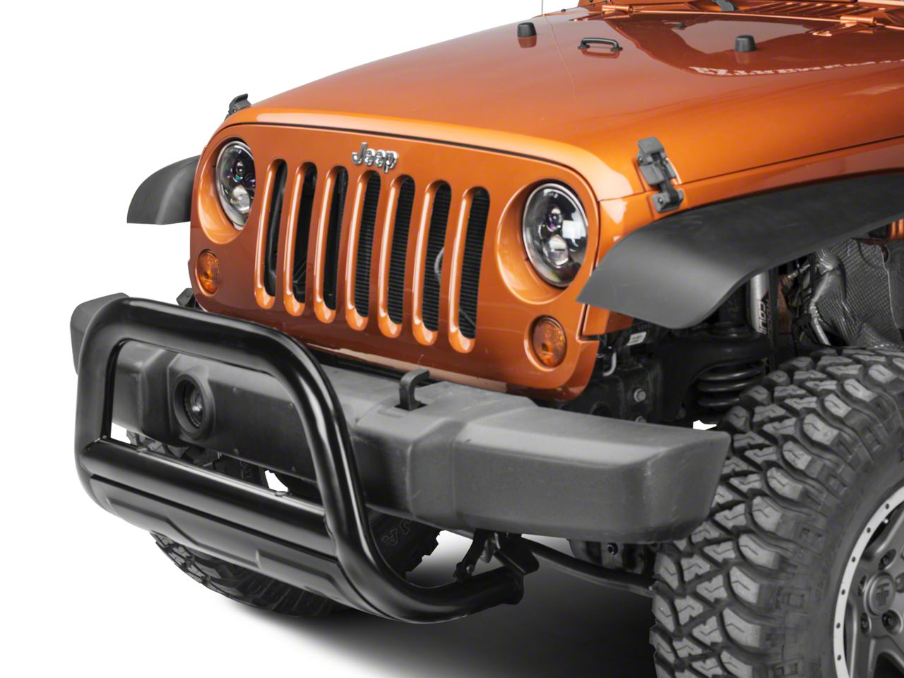 Barricade Jeep Wrangler 3.5 in. Oval Bull Bar w/ Formed Skid Plate ...