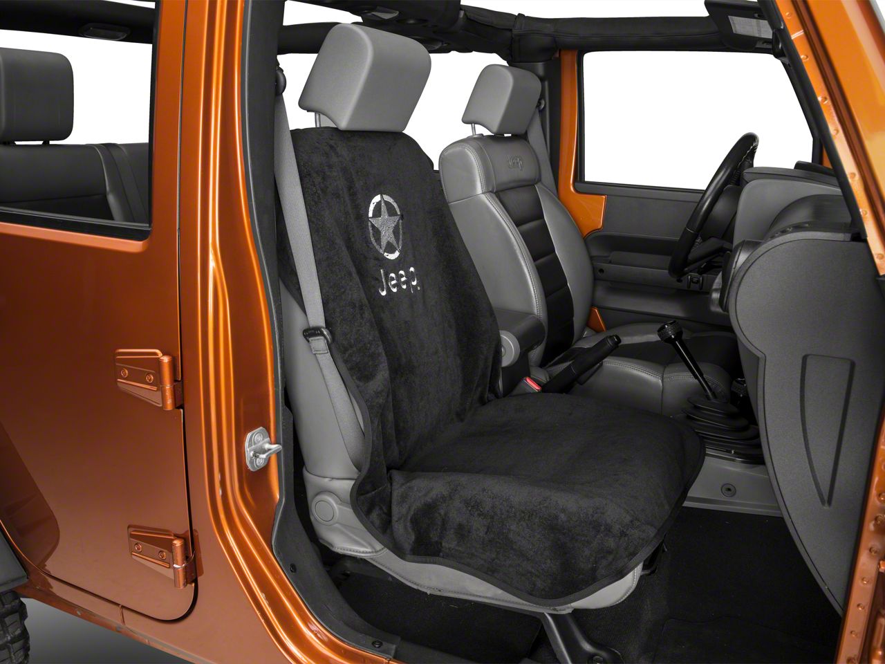 Jeep Wrangler Seat Cover With Jeep Star Black Universal Some Adaptation May Be Required